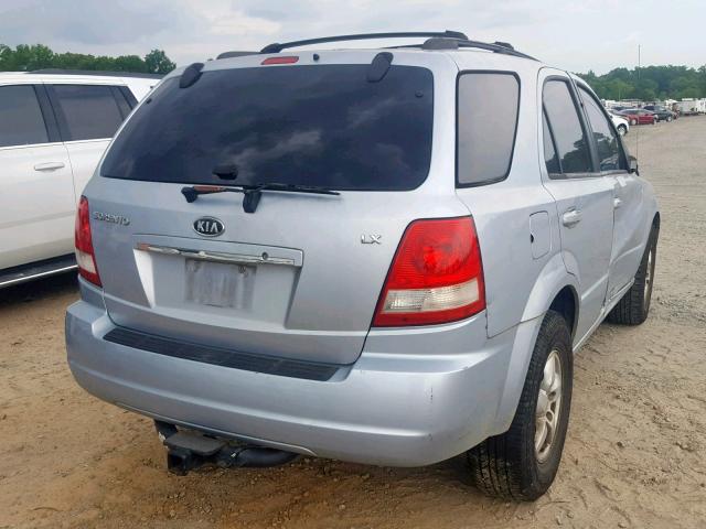 KNDJD733X65620535 - 2006 KIA SORENTO EX BLUE photo 4