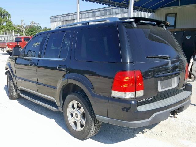 5LMEU88H35ZJ16193 - 2005 LINCOLN AVIATOR შავი ფოტო 3