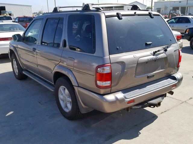 JN8DR09Y81W606214 - 2001 NISSAN PATHFINDER BROWN photo 3