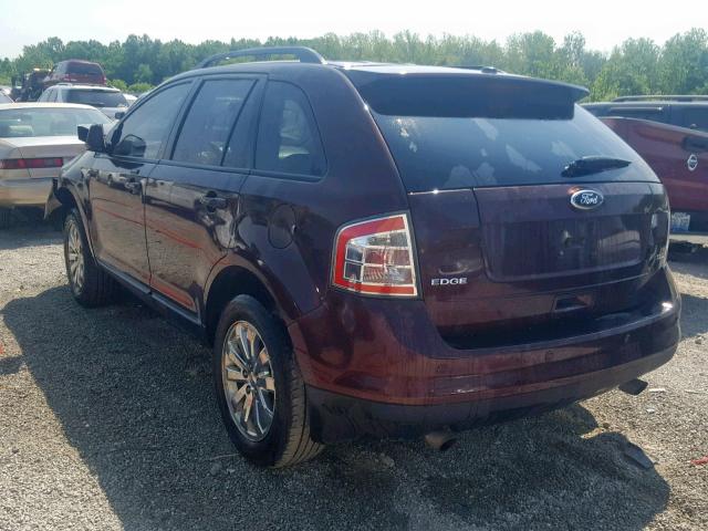 2FMDK3JC8ABB32621 - 2010 FORD EDGE SEL BURGUNDY photo 3