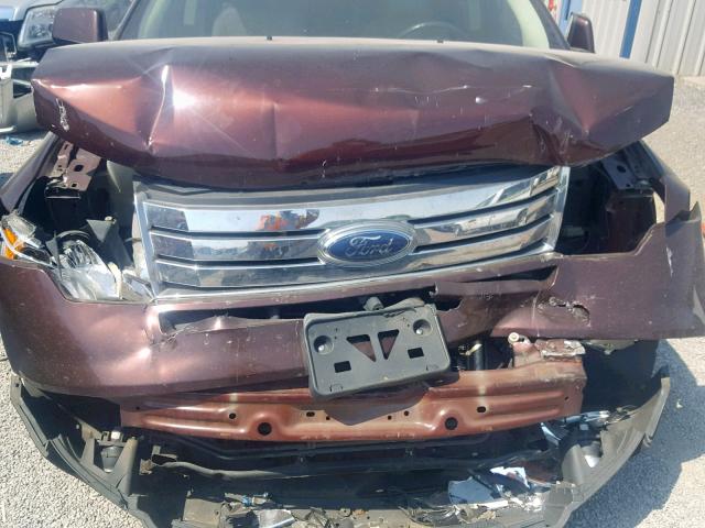 2FMDK3JC8ABB32621 - 2010 FORD EDGE SEL BURGUNDY photo 7