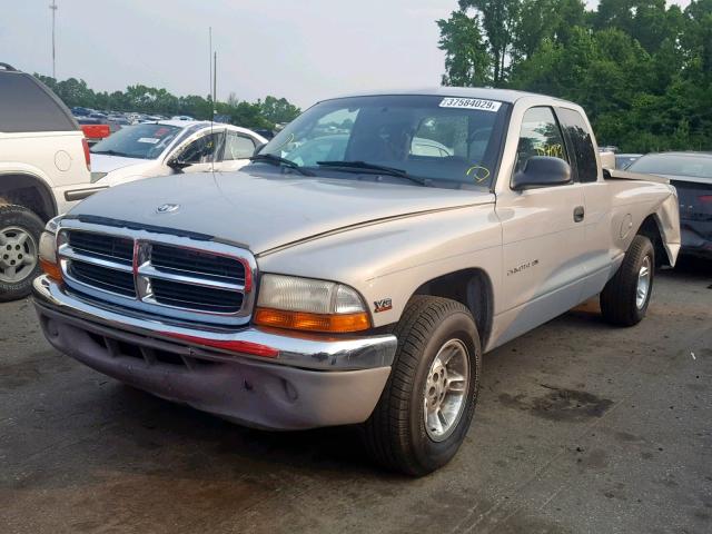 1B7GL22N9YS521342 - 2000 DODGE DAKOTA GRAY photo 2