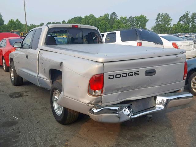 1B7GL22N9YS521342 - 2000 DODGE DAKOTA GRAY photo 3