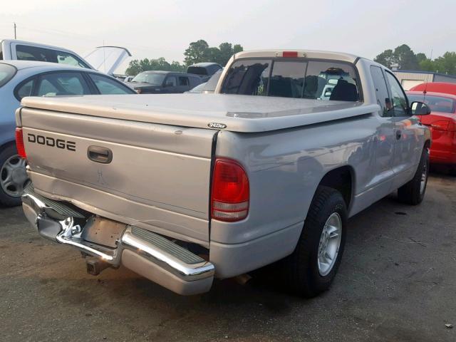 1B7GL22N9YS521342 - 2000 DODGE DAKOTA GRAY photo 4