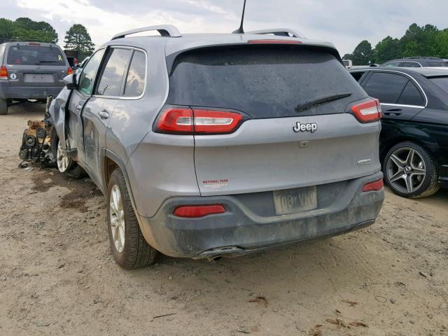 1C4PJLCB1GW222855 - 2016 JEEP CHEROKEE L SILVER photo 3