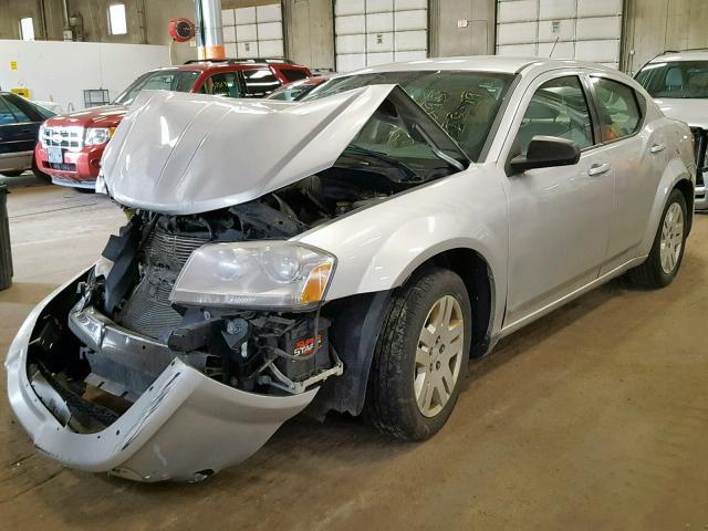 1B3BD4FB9BN543657 - 2011 DODGE AVENGER EX SILVER photo 2