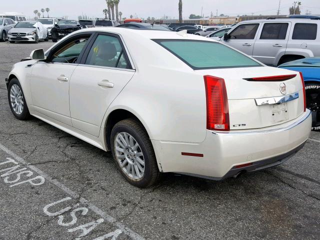 1G6DF5E50D0141497 - 2013 CADILLAC CTS LUXURY WHITE photo 3