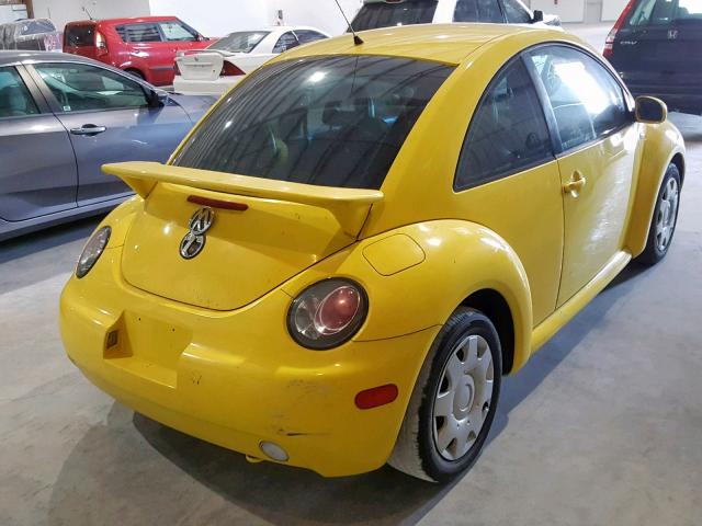 3VWCB21C02M428112 - 2002 VOLKSWAGEN NEW BEETLE ყვითელი ფოტო 4