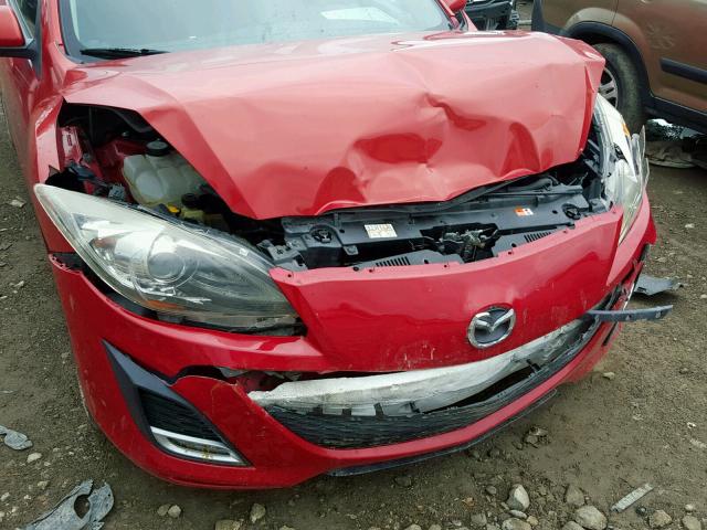 JM1BL1S66A1104866 - 2010 MAZDA 3 S RED photo 9