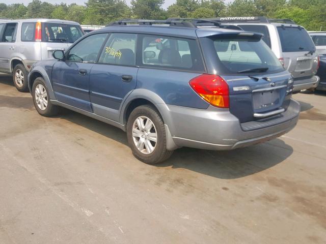 4S4BP61C057335639 - 2005 SUBARU LEGACY OUT BLUE photo 3