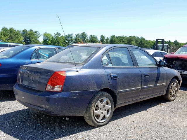 KMHDN46D35U979447 - 2005 HYUNDAI ELANTRA GL BLUE photo 4