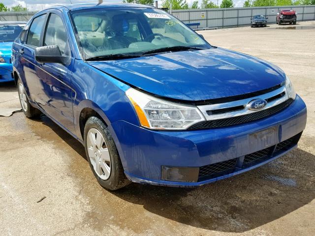 1FAHP34N78W288619 - 2008 FORD FOCUS S/SE BLUE photo 1