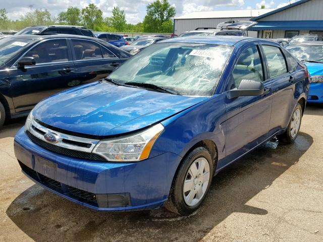 1FAHP34N78W288619 - 2008 FORD FOCUS S/SE BLUE photo 2