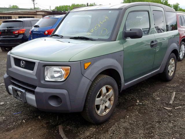 5J6YH275X3L051494 - 2003 HONDA ELEMENT EX GREEN photo 2