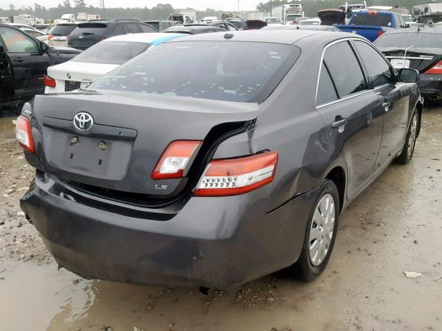 4T4BF3EK1AR073215 - 2010 TOYOTA CAMRY BASE GRAY photo 4