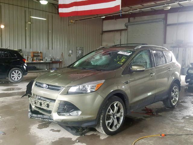 1FMCU9J95DUC20828 - 2013 FORD ESCAPE TIT GREEN photo 2