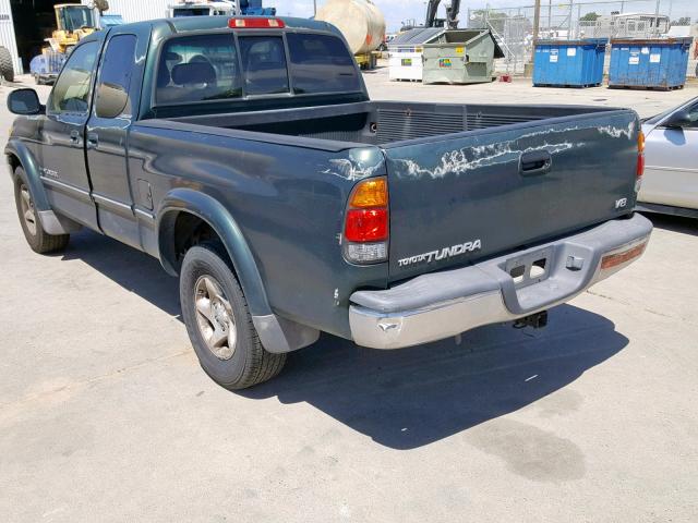 5TBRT3817YS116391 - 2000 TOYOTA TUNDRA ACC GREEN photo 3