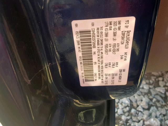 1D8HB58D35F509488 - 2005 DODGE DURANGO LI BLUE photo 10