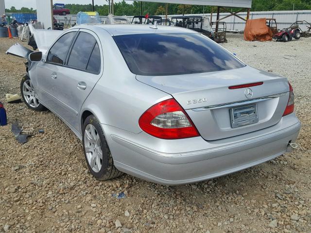 WDBUF56X07B002975 - 2007 MERCEDES-BENZ E 350 SILVER photo 3