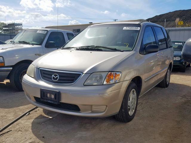 JM3LW28G1Y0156768 - 2000 MAZDA MPV WAGON TAN photo 2