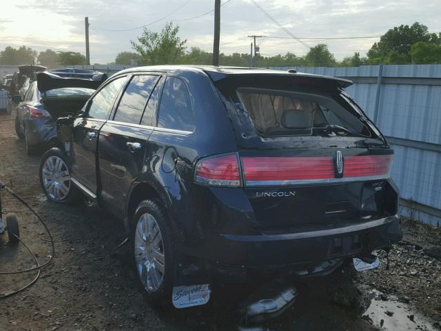 2LMDU88C39BJ01032 - 2009 LINCOLN MKX BLUE photo 3