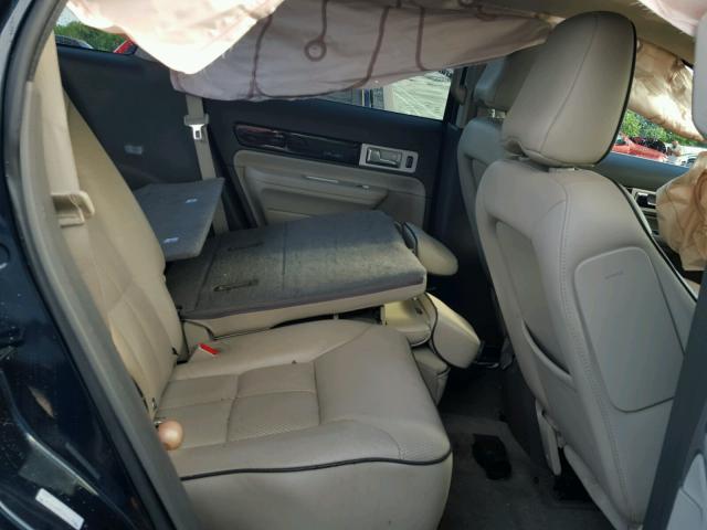 2LMDU88C39BJ01032 - 2009 LINCOLN MKX BLUE photo 6
