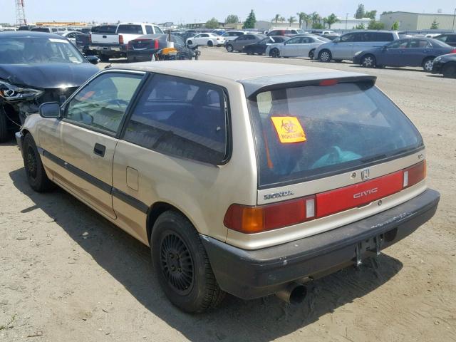 2HGED6351KH521619 - 1989 HONDA CIVIC DX GOLD photo 3