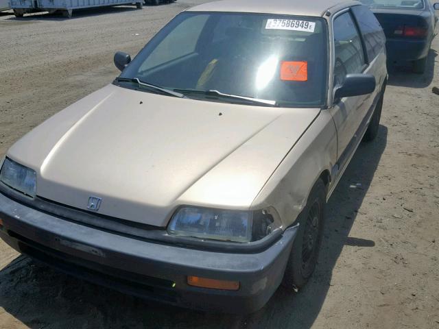 2HGED6351KH521619 - 1989 HONDA CIVIC DX GOLD photo 9