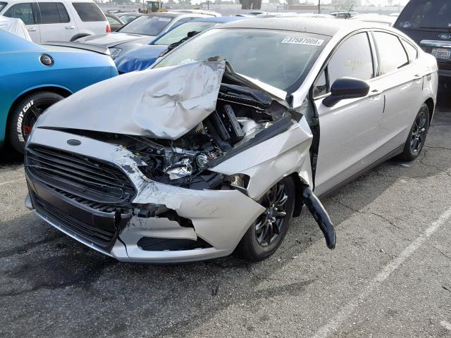 3FA6P0G77FR183789 - 2015 FORD FUSION S SILVER photo 2