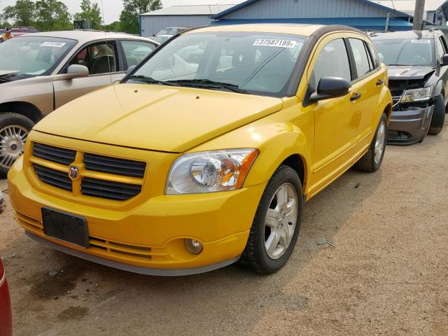 1B3HB48BX7D590657 - 2007 DODGE CALIBER SX YELLOW photo 2