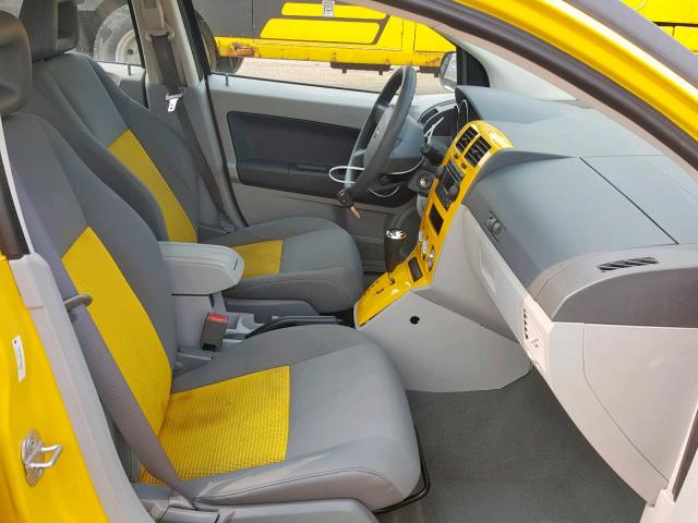 1B3HB48BX7D590657 - 2007 DODGE CALIBER SX YELLOW photo 5