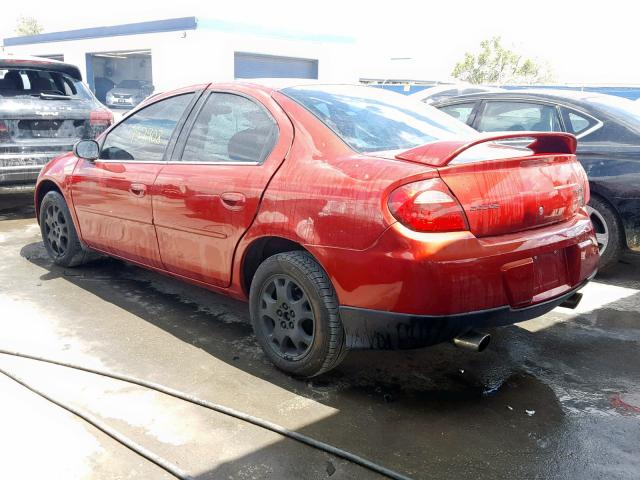 1B3ES56C95D278234 - 2005 DODGE NEON SXT RED photo 3