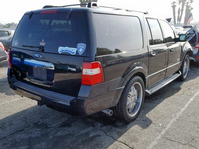 1FMFK19557LA08012 - 2007 FORD EXPEDITION BLACK photo 4