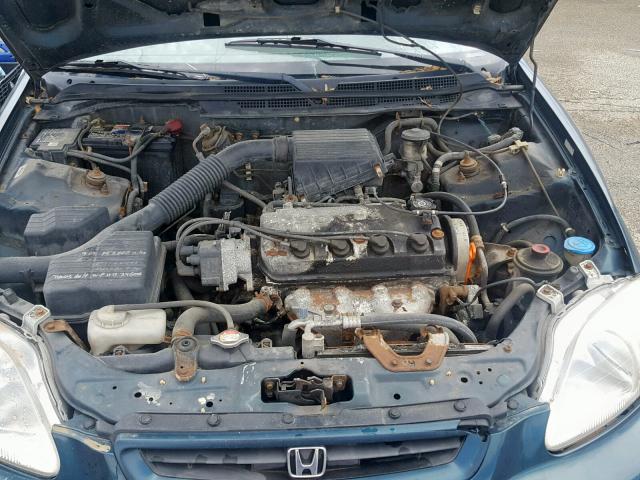 1HGEJ6224WL004159 - 1998 HONDA CIVIC DX GREEN photo 7