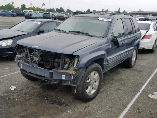 1J4GX58N11C637318 - 2001 JEEP GRAND CHER BLUE photo 2