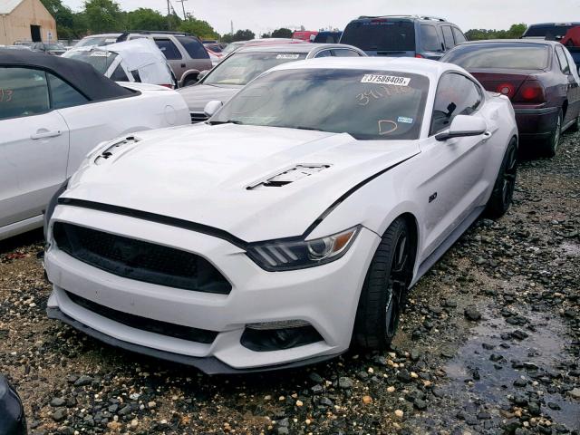 1FA6P8CF9F5391770 - 2015 FORD MUSTANG GT WHITE photo 2