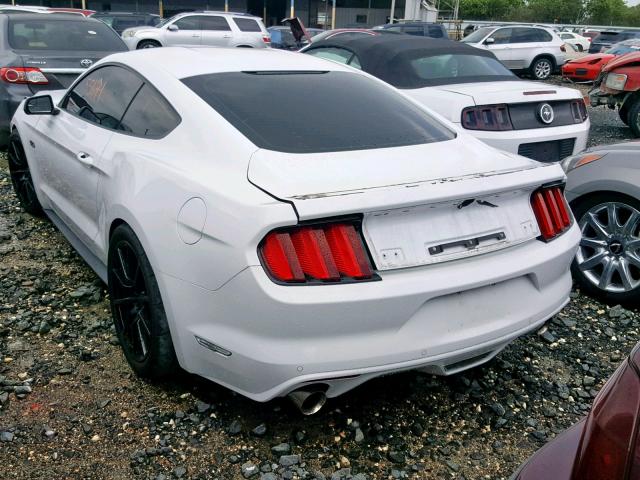 1FA6P8CF9F5391770 - 2015 FORD MUSTANG GT WHITE photo 3