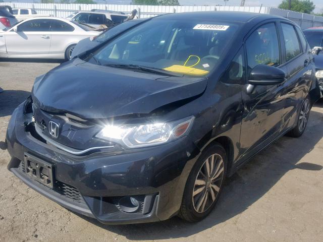 3HGGK5H89FM715706 - 2015 HONDA FIT EX BLACK photo 2