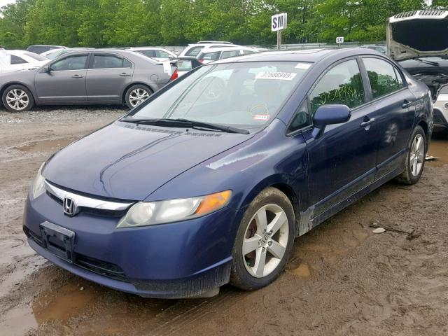 1HGFA16938L049501 - 2008 HONDA CIVIC EXL BLUE photo 2