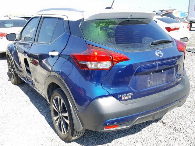 3N1CP5CU0JL516483 - 2018 NISSAN KICKS S BLUE photo 3