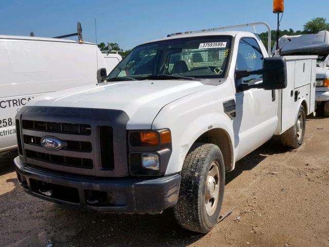 1FDWF30568ED00304 - 2008 FORD F350 SRW S WHITE photo 2