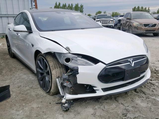 5YJSA1E28FF119866 - 2015 TESLA MODEL S თეთრი ფოტო 1