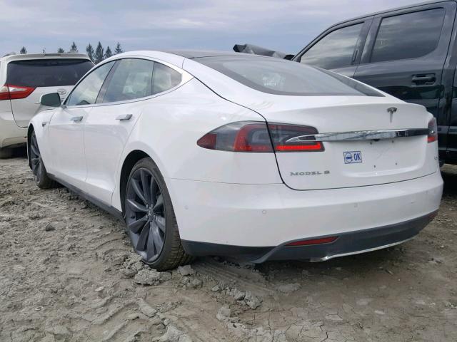 5YJSA1E28FF119866 - 2015 TESLA MODEL S თეთრი ფოტო 3