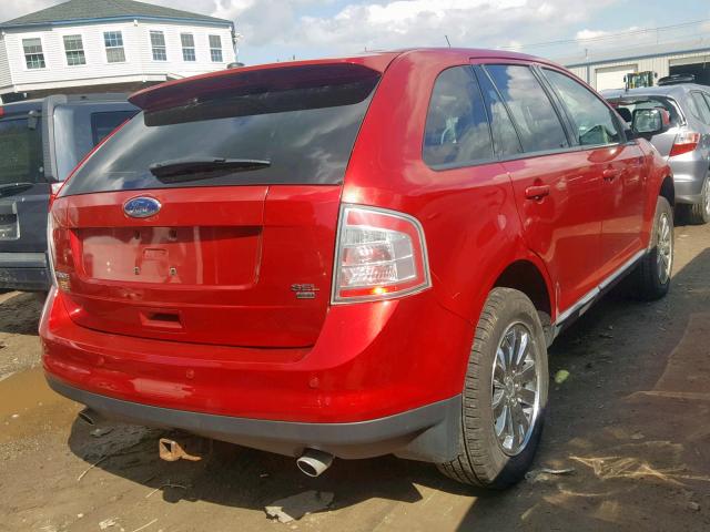 2FMDK4JC9ABA78283 - 2010 FORD EDGE SEL RED photo 4