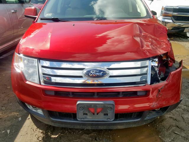 2FMDK4JC9ABA78283 - 2010 FORD EDGE SEL RED photo 7