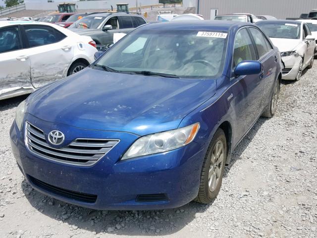 4T1BB46K19U069607 - 2009 TOYOTA CAMRY HYBR BLUE photo 2