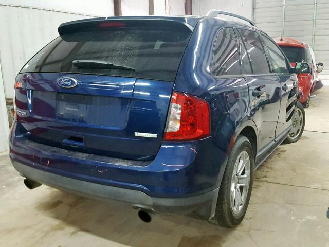 2FMDK3G93CBA95170 - 2012 FORD EDGE SE BLUE photo 4