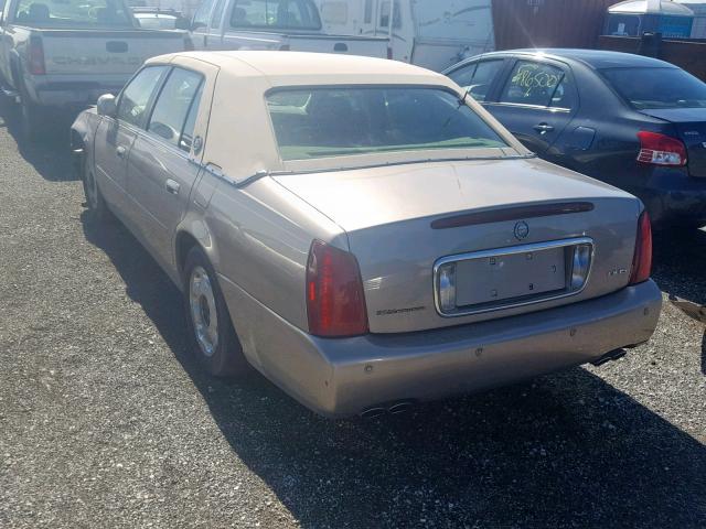 1G6KE57Y41U145395 - 2001 CADILLAC DEVILLE DH TAN photo 3