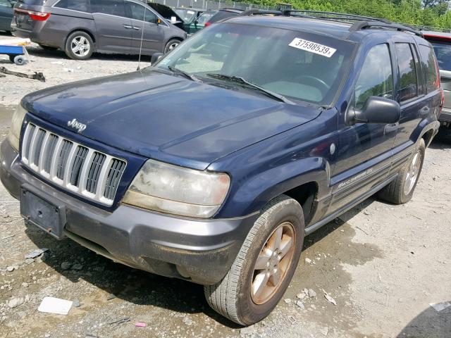 1J4GW48J44C336797 - 2004 JEEP GRAND CHER BLUE photo 2