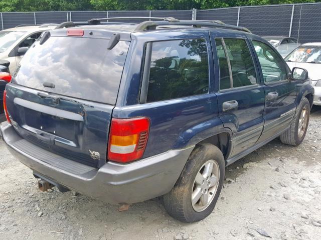 1J4GW48J44C336797 - 2004 JEEP GRAND CHER BLUE photo 4